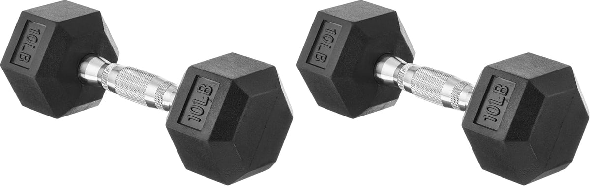 Basics Rubber Hex Dumbbell Hand Weight