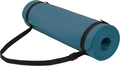 1/2" Thick High Density Yoga Mat with Carrying Strap