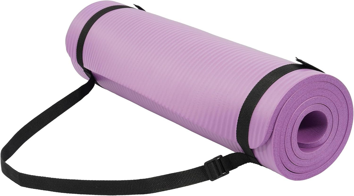 1/2" Thick High Density Yoga Mat with Carrying Strap
