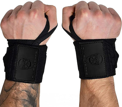 20" Weightlifting Wrist Wraps – IPF Approved, Heavy Duty Thumb Loop for Powerlifting & Training