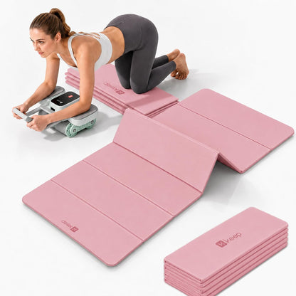 Foldable Yoga Mat, 7mm TPE Non-Slip for Home Gym