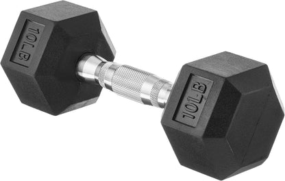 Basics Rubber Hex Dumbbell Hand Weight